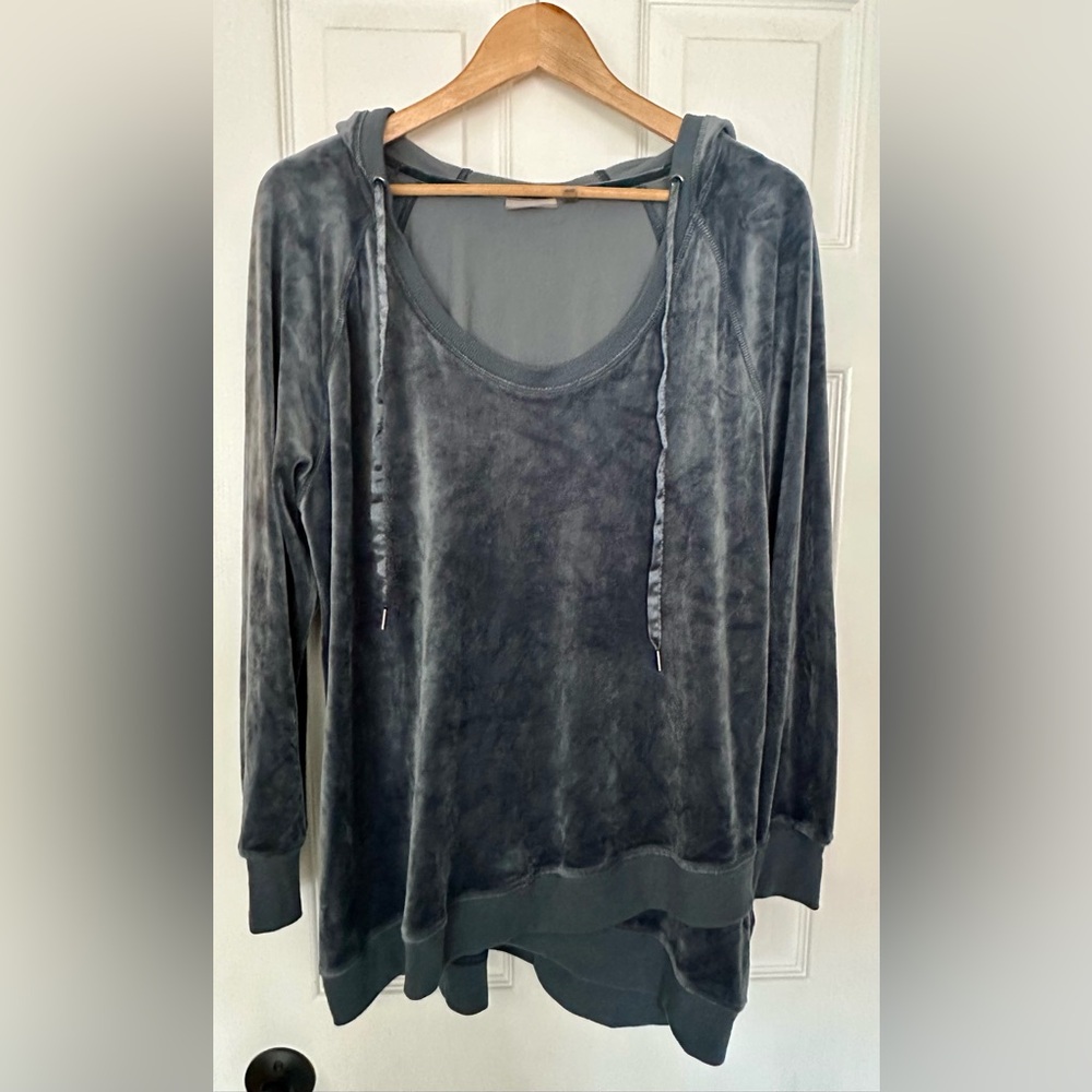 Nanette Lepore Velvet Hooded Top